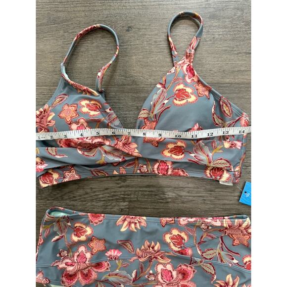 Cupshe Women's High Waist Bikini Size Medium Floral NWT - Picture 5 of 8